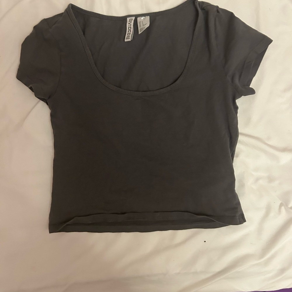 Dark grey crop top